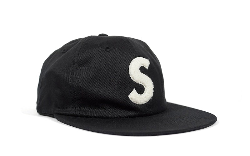 Supreme Chenille S Logo 6 Panel Black