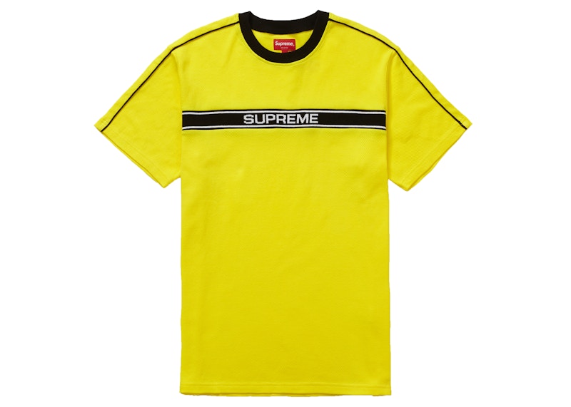 Supreme Chest Stripe Logo S/S Top Yellow