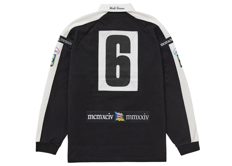 Supreme Chest Stripe Rugby Black