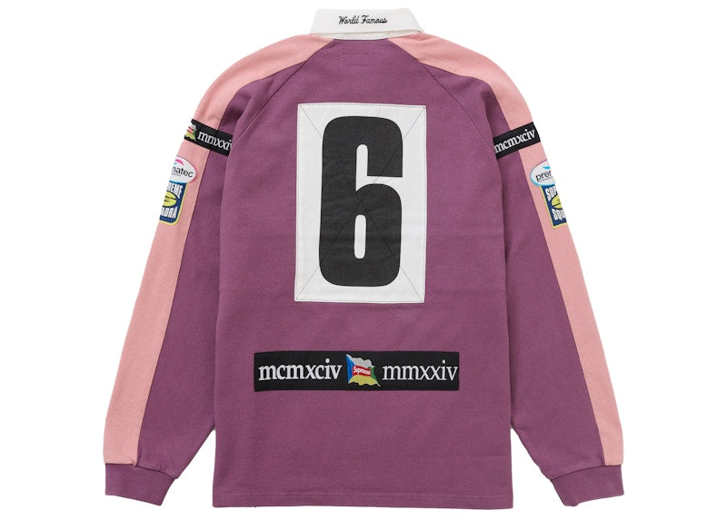 Supreme Chest Stripe Rugby Purple