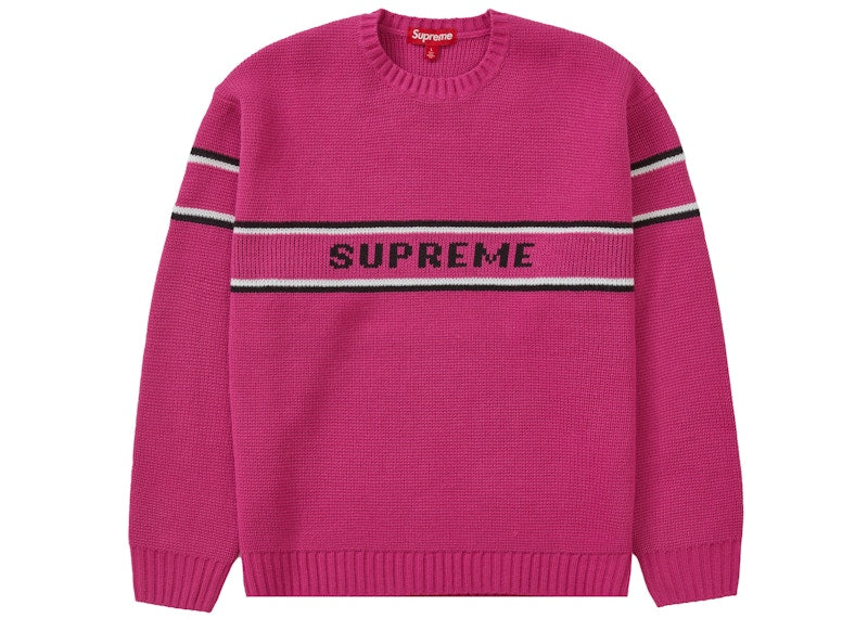 Supreme Chest Stripe Sweater (FW23) Pink