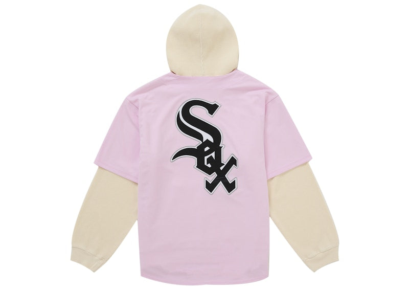 Supreme Chicago White Sox Hooded Baseball Jersey Pink