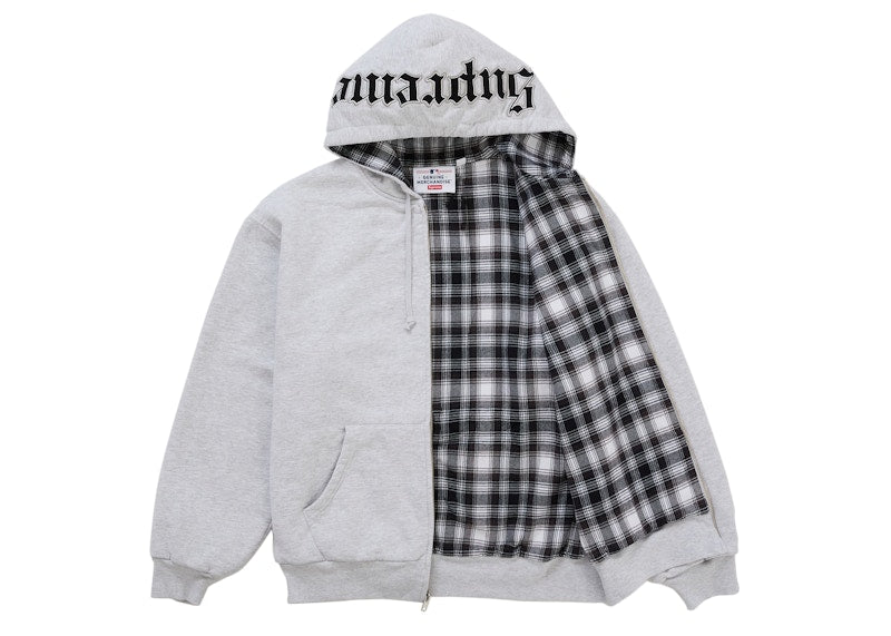 Supreme Chicago White Sox Zip Up Hooded Sweatshirt Grey