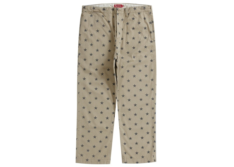 Supreme Chino Pant Khaki Stars