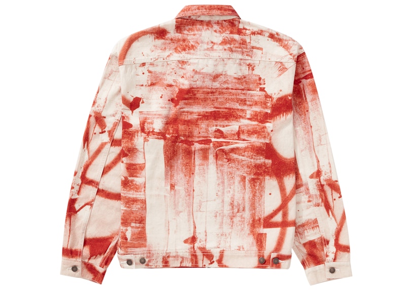 Supreme Christopher Wool Denim Work Jacket Red