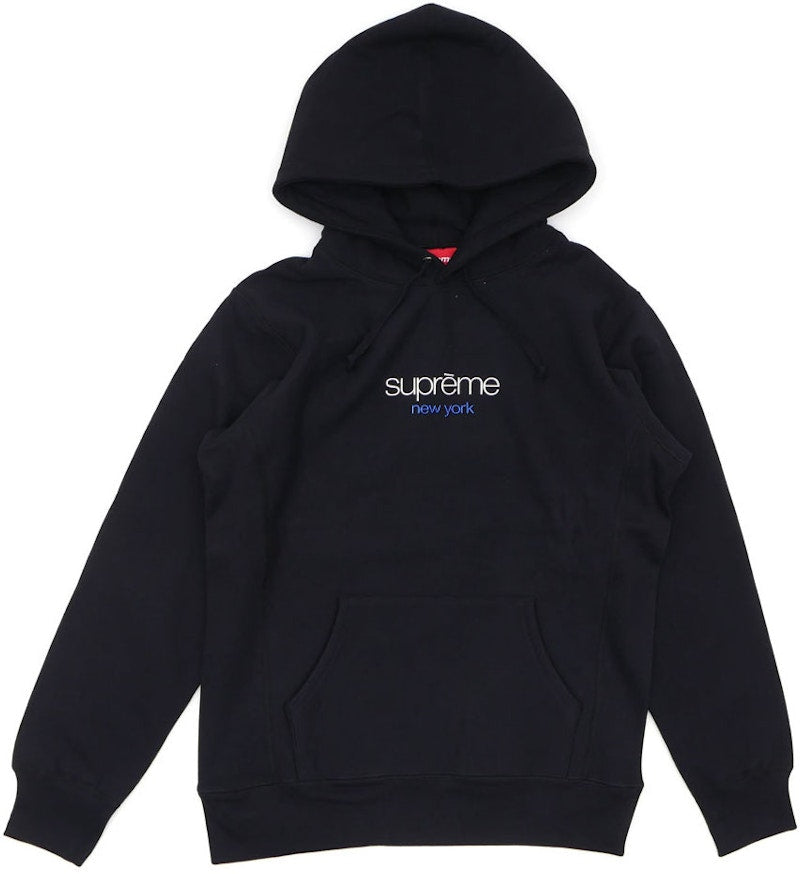 Supreme Chrome Classic Logo Hooded Sweatshirt Black