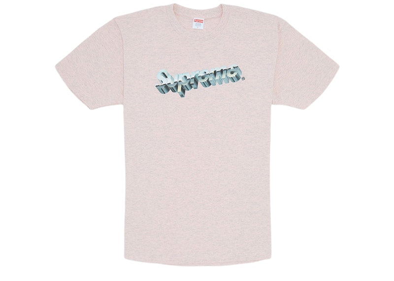 Supreme Chrome Logo Tee Heather Pink