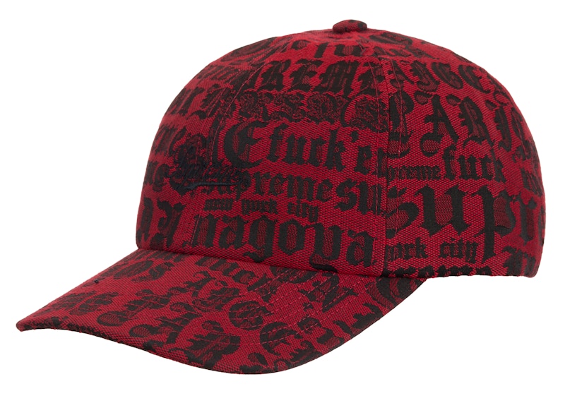 Supreme Cities Jacquard 6-Panel Red