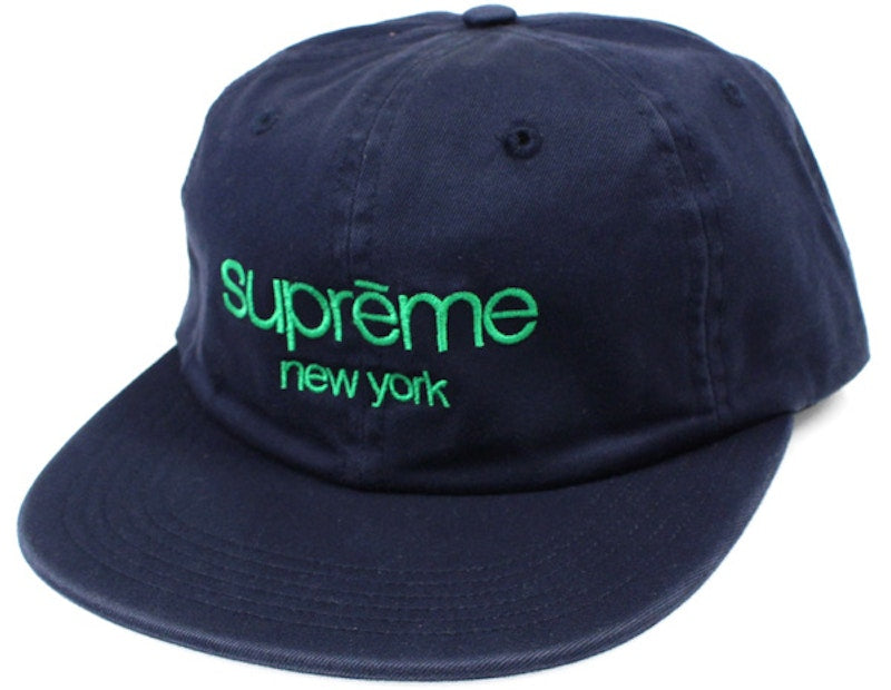 Supreme Classic Logo 6 Panel Navy