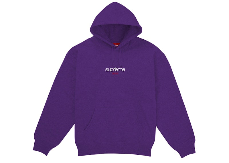 Supreme Classic Logo Seoul Shop Hooded Sweatshirt Purple