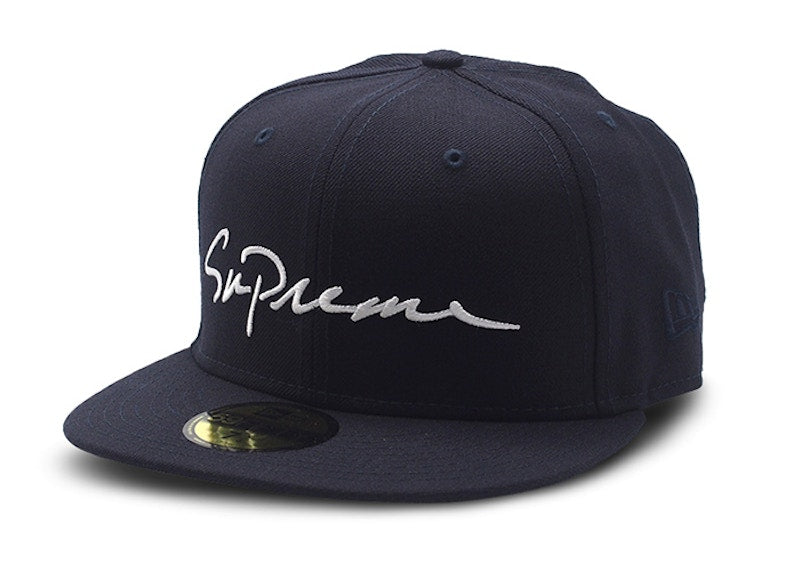 Supreme Classic Script New Era Cap Navy