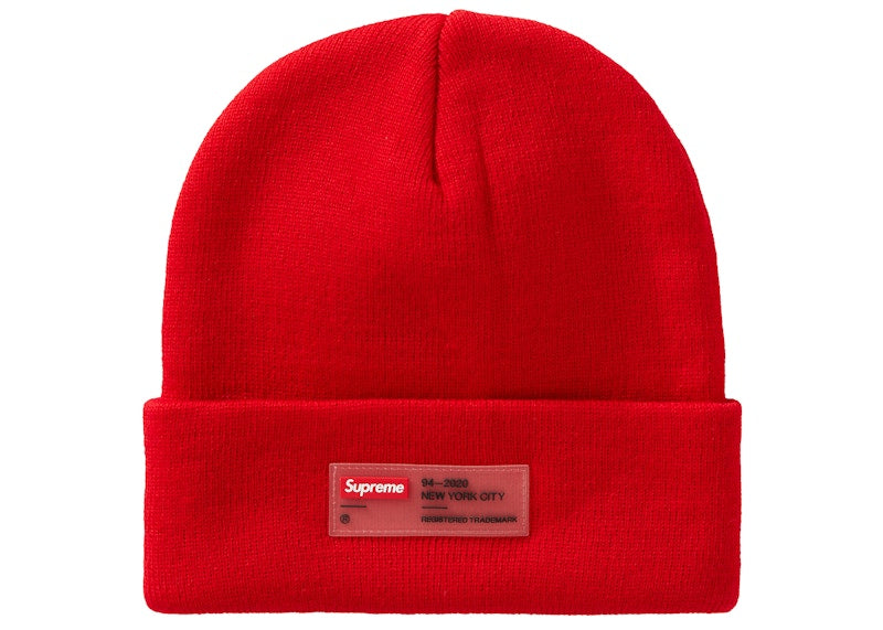 Supreme Clear Label Beanie Red
