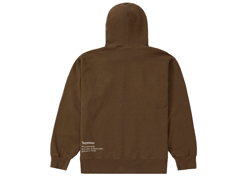 Supreme Collage Grid Hooded Sweatshirt Olive Brown