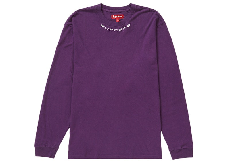 Supreme Collar Logo L/S Top Plum
