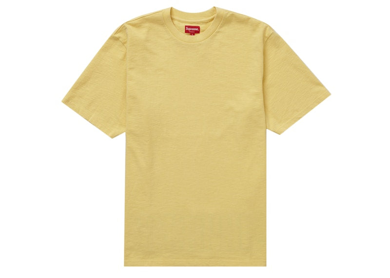 Supreme Contrast Appliqué S/S Top Pale Yellow
