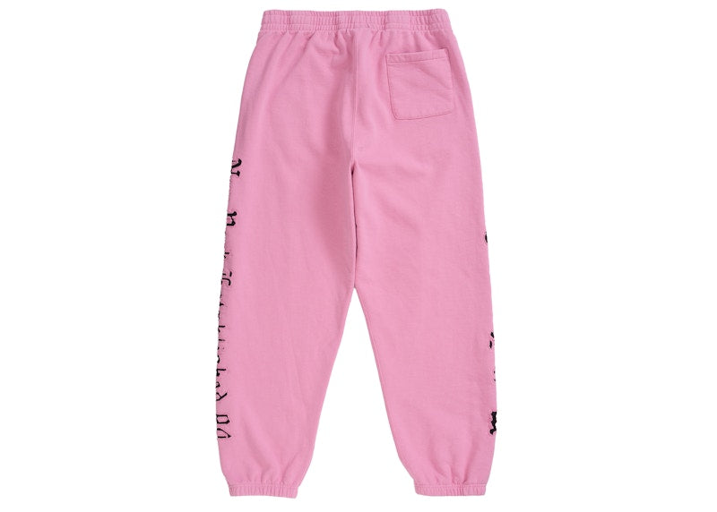 Supreme Contrast Cutout Sweatpant Pink