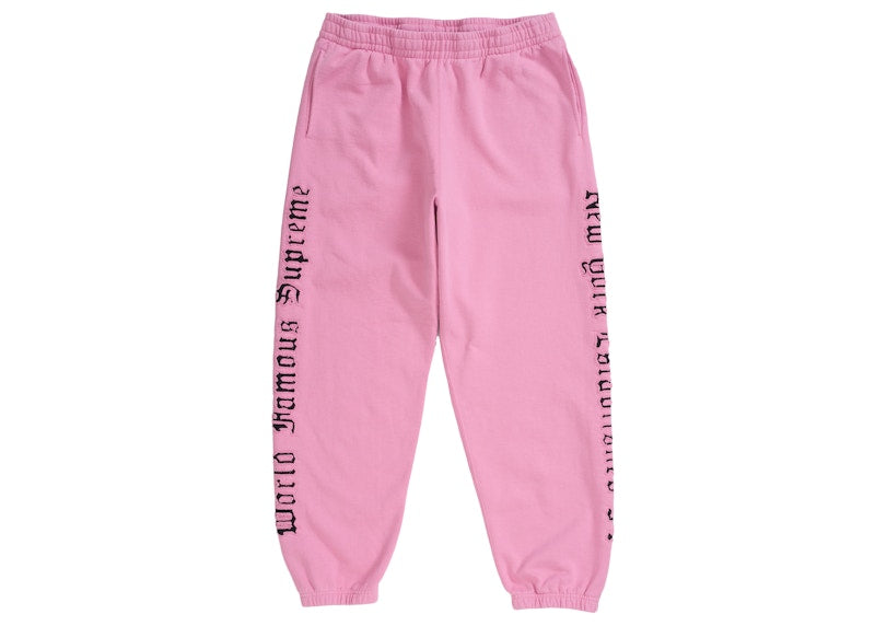 Supreme Contrast Cutout Sweatpant Pink