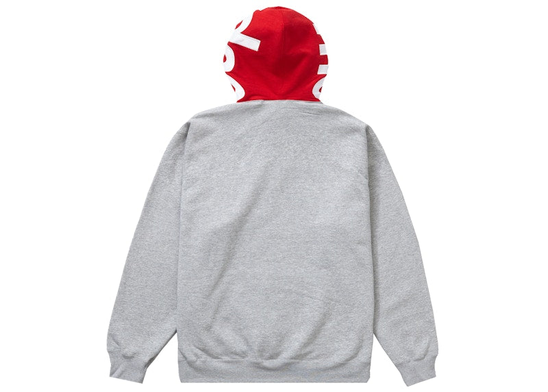 Supreme Contrast Hooded Sweatshirt Heather Grey