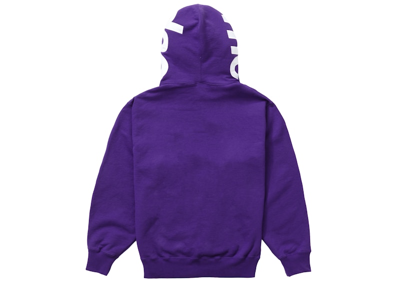 Supreme Contrast Hooded Sweatshirt Purple