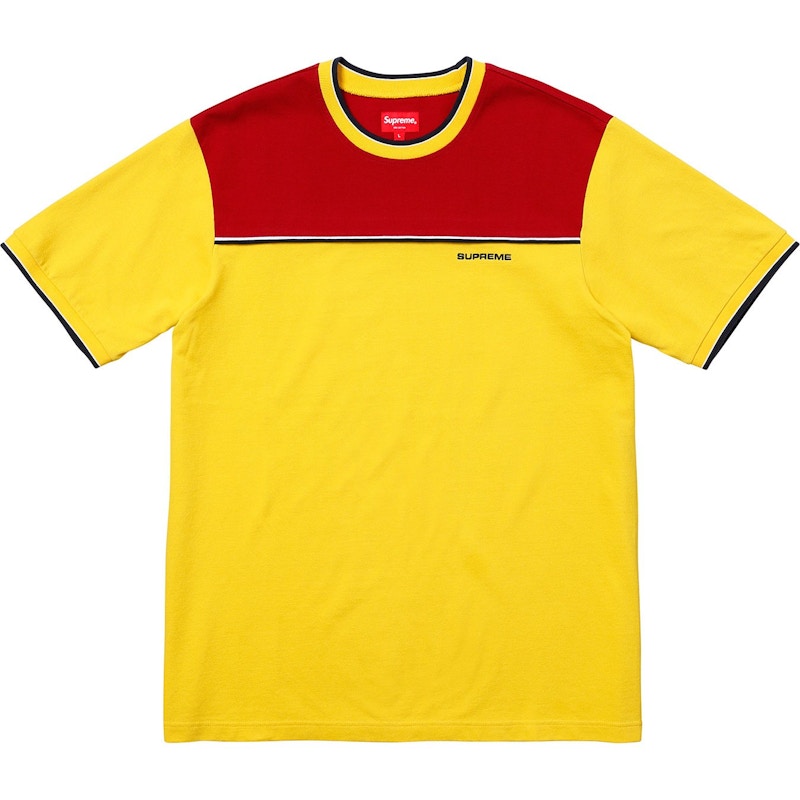Supreme Contrast Yoke Pique Top Yellow