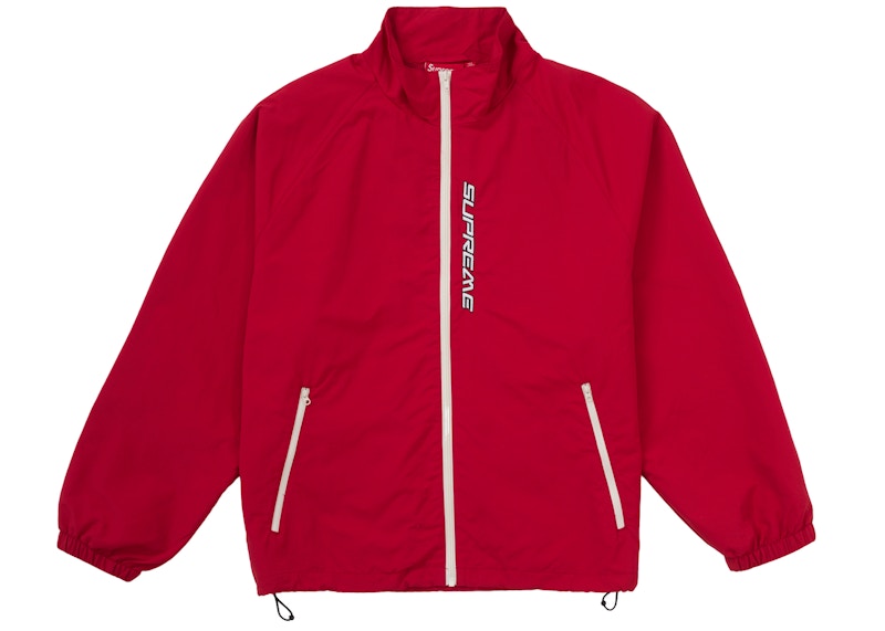 Supreme Contrast Zip Track Jacket Red
