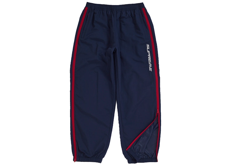 Supreme Contrast Zip Warm Up Pant Navy