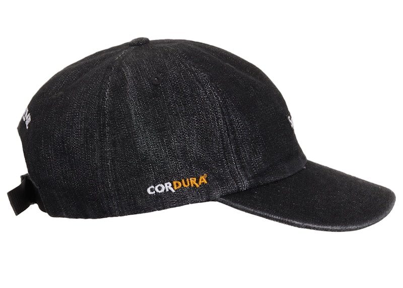 Supreme Cordura Denim Small Box 6-Panel Black