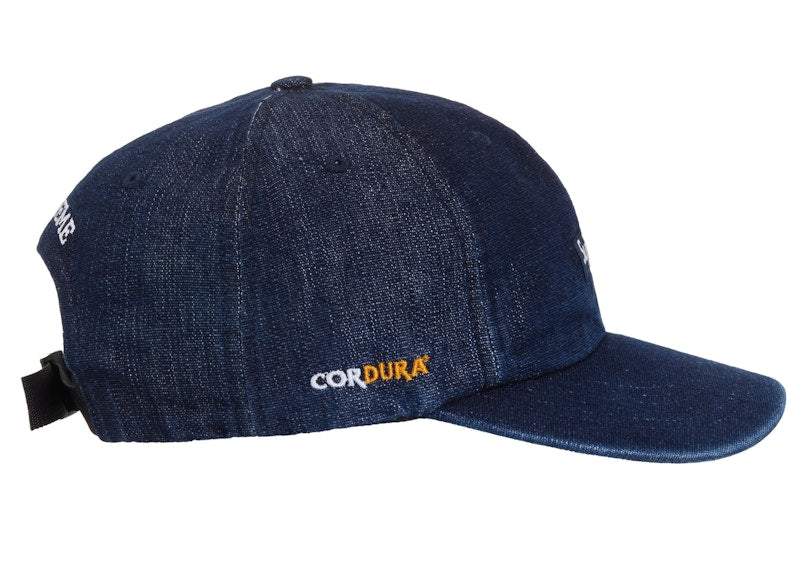 Supreme Cordura Denim Small Box 6-Panel Blue