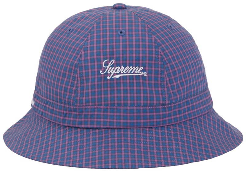 Supreme Cordura Plaid Bell Hat Blue