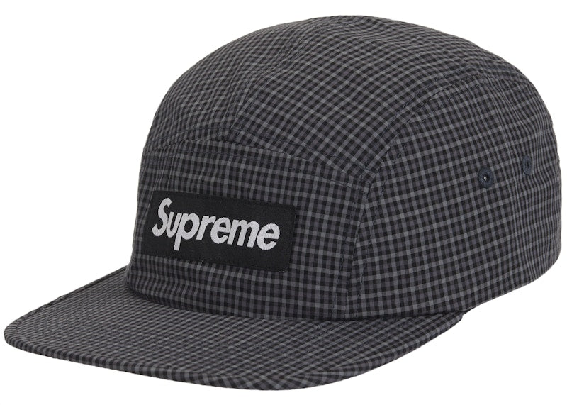 Supreme Cordura Plaid Camp Cap Black