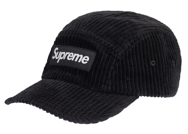 Supreme Corduroy Camp Cap Cap (SS22) Black