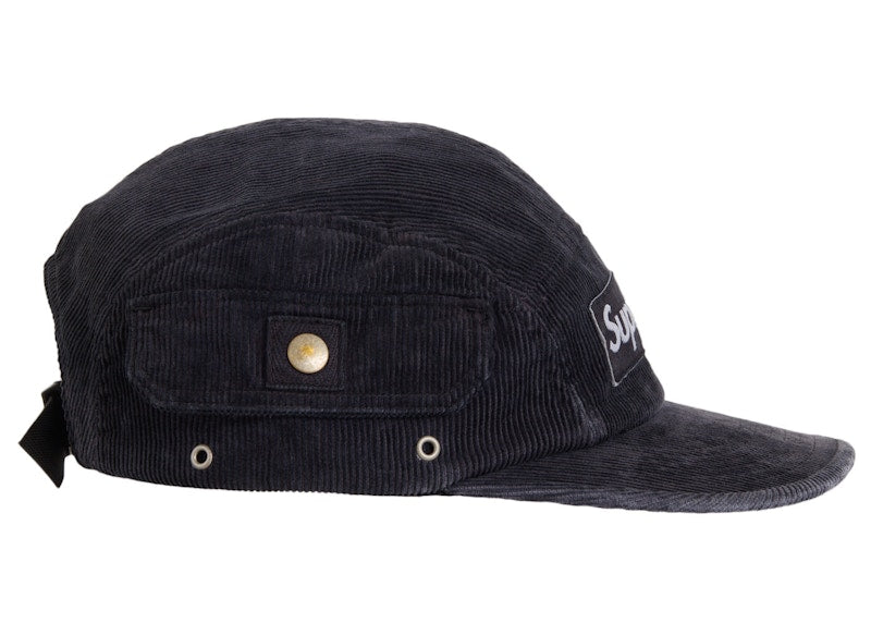 Supreme Corduroy Pocket Camp Cap Black