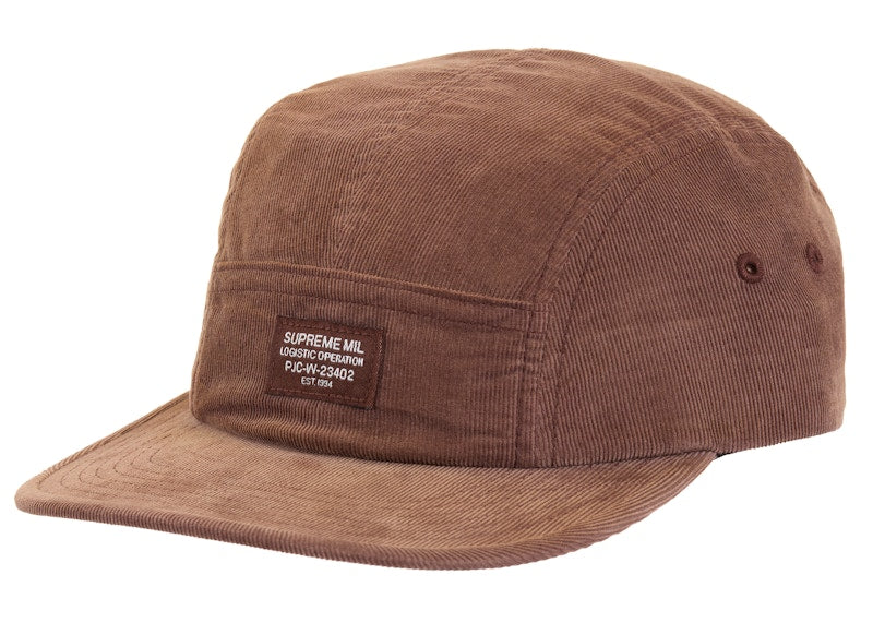 Supreme Corduroy Pocket Camp Cap (FW24) Brown