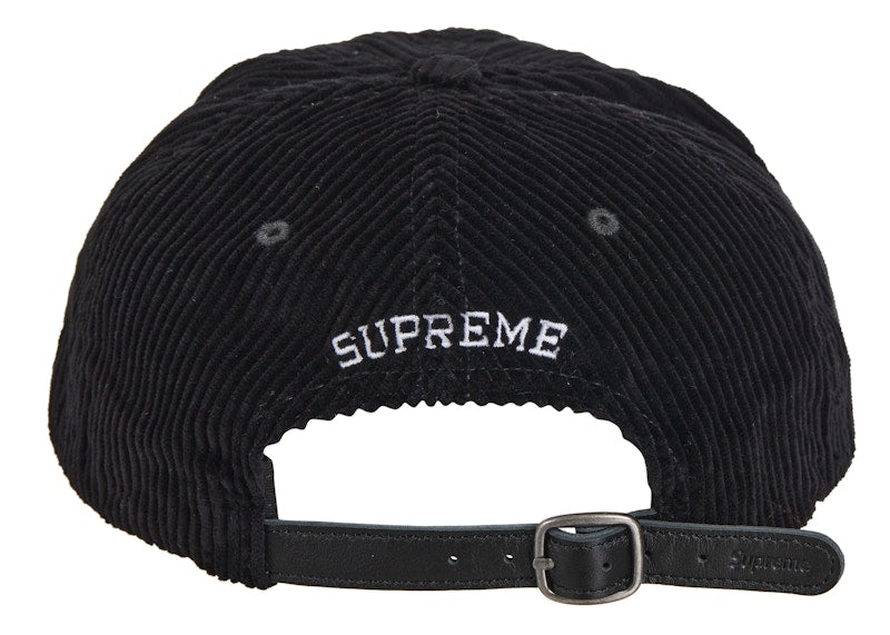 Supreme Corduroy S Logo 6-Panel (FW24) Black