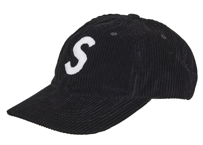 Supreme Corduroy S Logo 6-Panel (FW24) Black