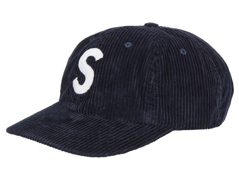 Supreme Corduroy S Logo 6-Panel (FW24) Navy