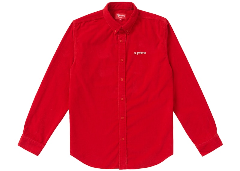 Supreme Corduroy Shirt Red