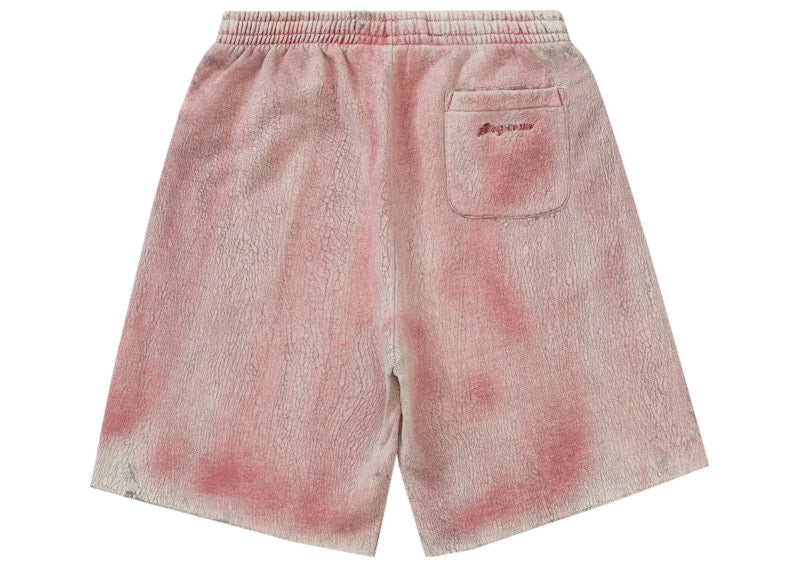 Supreme Crackle Sweatshort Red