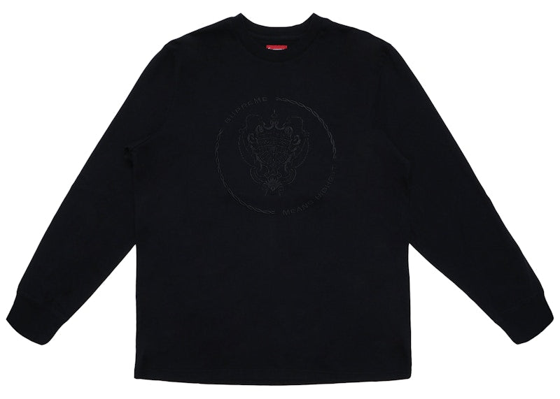 Supreme Crest L/S Top Black
