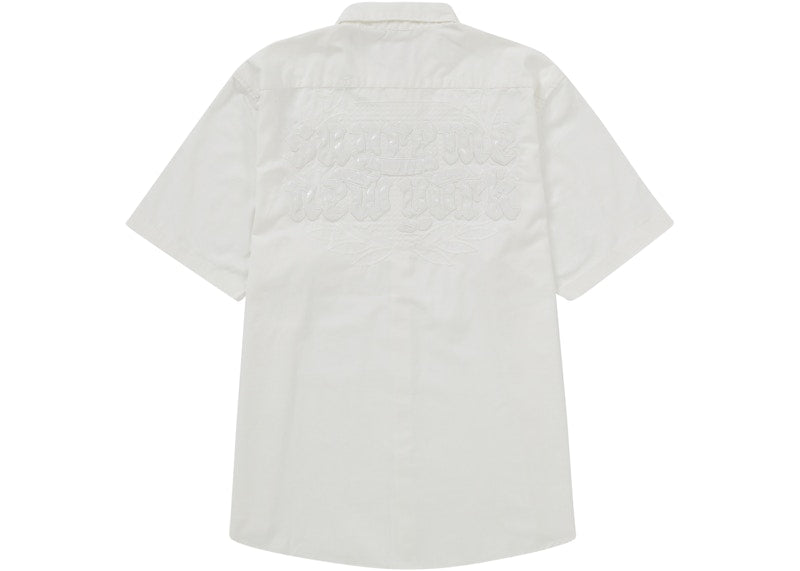 Supreme Croc Patch S/S Work Shirt White