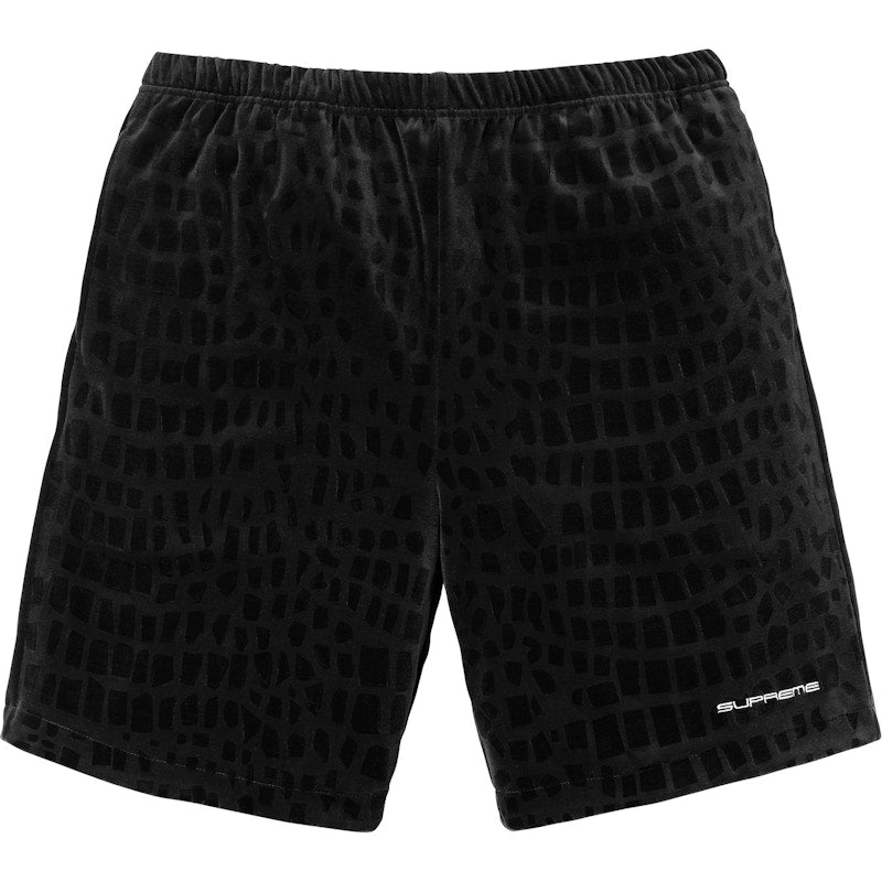 Supreme Croc Velour Short Black