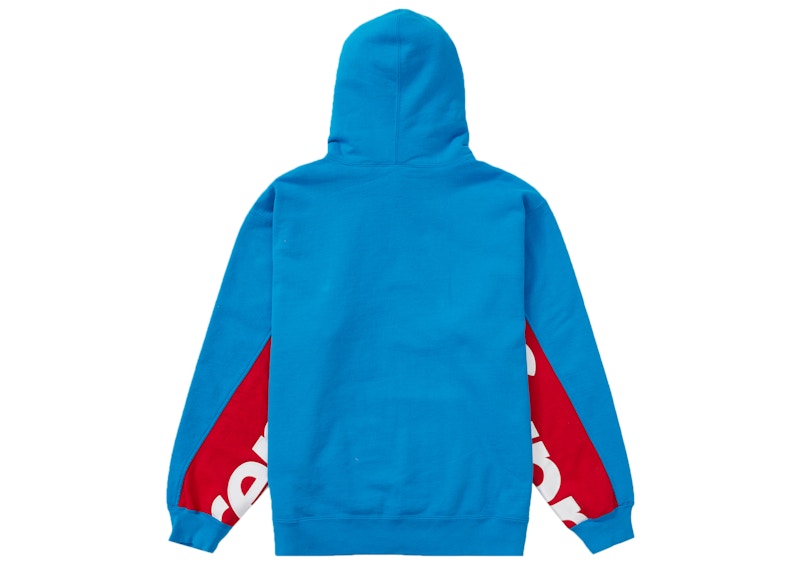 Supreme Cropped Panels Hooded Sweatshirt Bright Blue