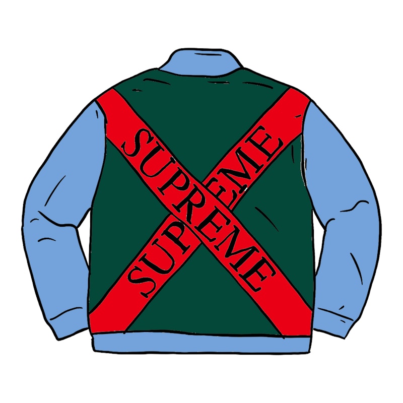 Supreme Cross Half Zip Sweatshirt Columbia Blue