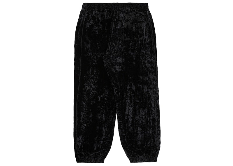 Supreme Crushed Velvet Track Pant Black