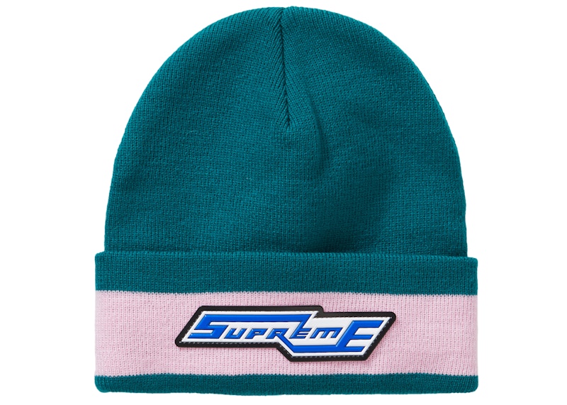 Supreme Cuff Stripe Beanie Teal