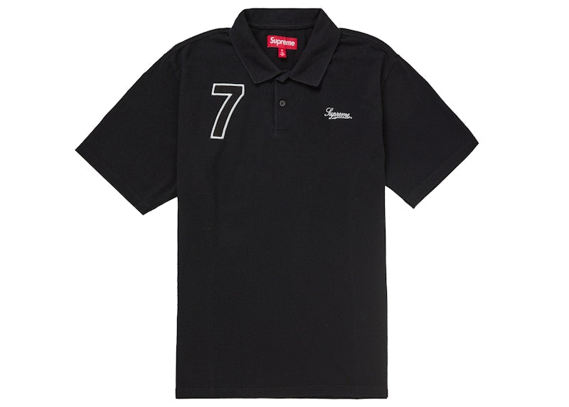 Supreme Cursive Polo Black