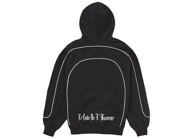 Supreme Curve Piping Hooded Sweatshirt Black
