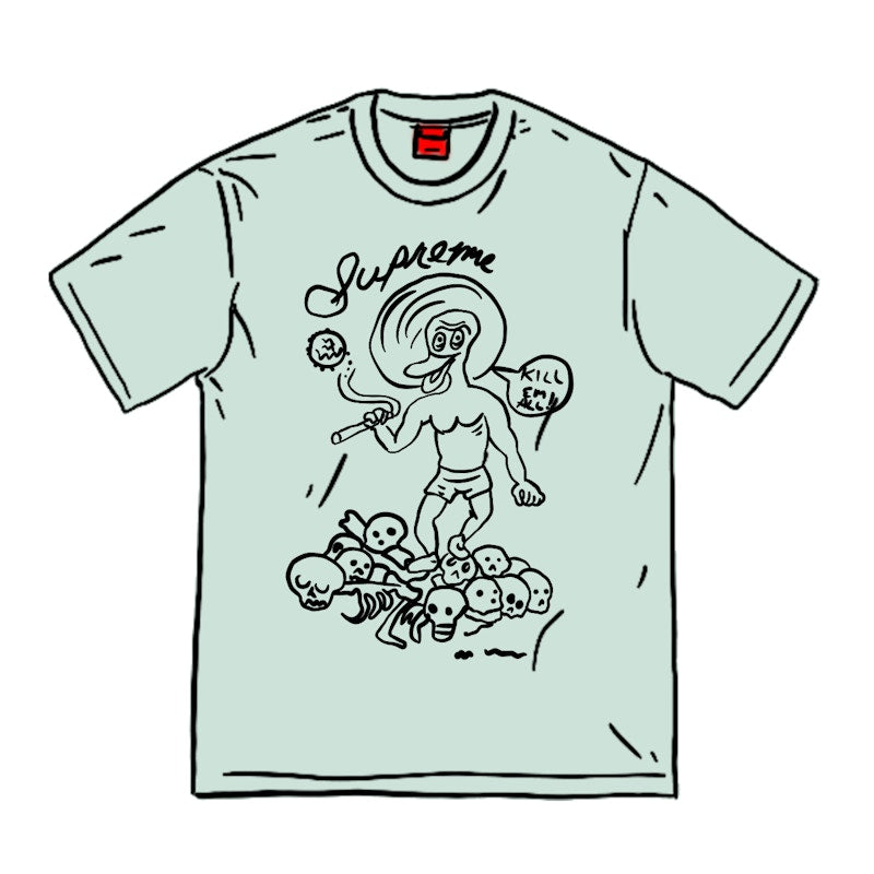 Supreme Daniel Johnston Kill Em All Tee Light Teal