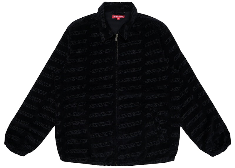 Supreme Debossed Logo Corduroy Jacket Black