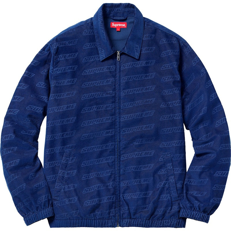 Supreme Debossed Logo Corduroy Jacket Royal